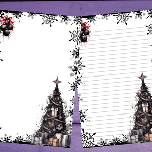 Árvore de Natal gótica carta papel para escrita A5 artigos de papelaria forrado/sem forro suprimentos para correspondência
