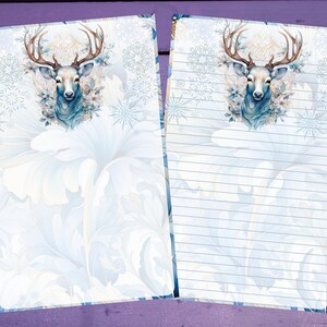Papel de escrita de carta de cervo de inverno A5 artigos de papelaria forrado/sem forro Penpal Suprimentos
