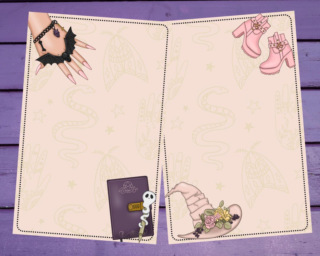 Modern Witch Double-sided Letter Writing Paper A5 Lined/unlined Penpal ...