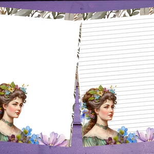 Primavera vitoriana senhora carta papel de escrita a5 artigos de papelaria forrado/sem forro penpal suprimentos