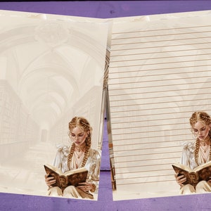 Papel para escrita de cartas de leitura A5 Artigos de papelaria forrados/sem forro Penpal Suprimentos