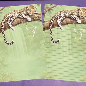 Jungle Adventure Letter Writing Paper A5 Stationery Lined/Unlined Penpal Supplies