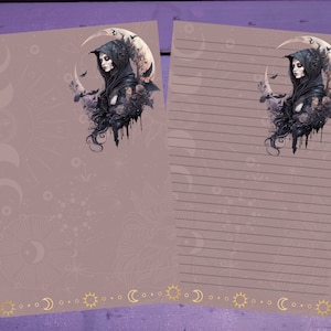 Celestial Witch Letter Writing Paper A5 Artigos de papelaria forrados/sem forro Penpal Suprimentos