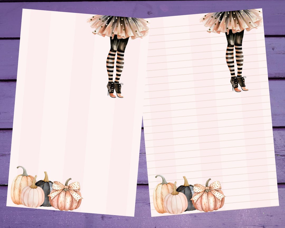 Cute Witch Letter Writing Paper A5 Stationery Lined/unlined Penpal ...