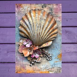 Carte postale coquillage 10 x 15 cm/4'x6' in Fournitures pour stylo