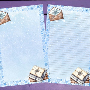 Carta de correio de inverno papel para escrita A5 artigos de papelaria forrado/sem forro Penpal Suprimentos
