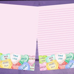 Heart Candy Brief Schrijfpapier A5-briefpapier, gelinieerd/ongevoerd, penvriendenbenodigdheden
