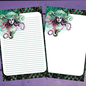 Papel para escrita de cartas Medusa A5, artigos de papelaria forrados/sem forro, suprimentos para correspondência