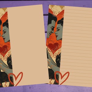 Papel de carta retrô para namorados A5, papelaria pautada/sem pauta, suprimentos para amigos por correspondência