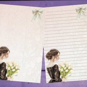Papel de escrita suave para cartas de primavera A5, artigos de papelaria forrados/sem forro, suprimentos para correspondência