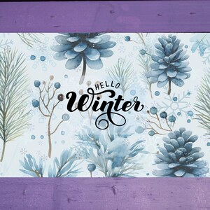 Carte postale Hello Winter 10 x 15 cm/ 4 x 6 pi