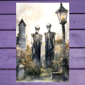 Carte postale Undead 10 x 15 cm/4 x 6 pi avec stylos