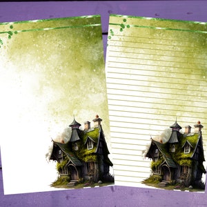 Papel de escrita escuro para cartas de casa de campo A5, artigos de papelaria forrados/sem forro, suprimentos para correspondência
