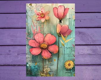 Flowers Postcard 10x15cm/4'x6' in Penpal Supplies