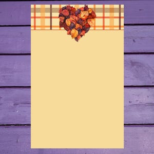 Autumn Love Letter Writing Paper A5 Stationery Lined/unlined Penpal ...