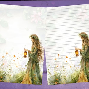 Ostara Letter Writing Paper A5 Artigos de papelaria forrados/sem forro Penpal Suprimentos