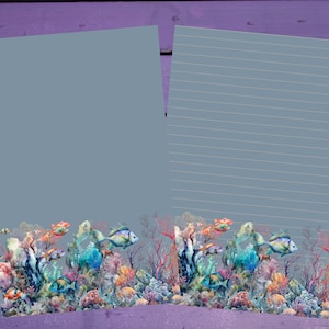 Ocean Reef Letter Writing Paper A5 Artigos de papelaria forrados/sem forro Penpal Suprimentos