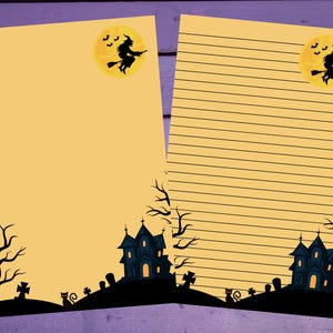 Papel de carta de bruxa voadora A5, papelaria pautada/sem pautada, suprimentos para amigos por correspondência