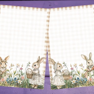 Bunny Tales Papel de carta frente e verso A5 Papelaria pautada/sem pautada Suprimentos para amigos por correspondência