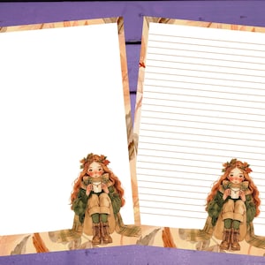 Papel de carta Autumn Calm A5 para escrever artigos de papelaria pautados/sem pautados para correspondência