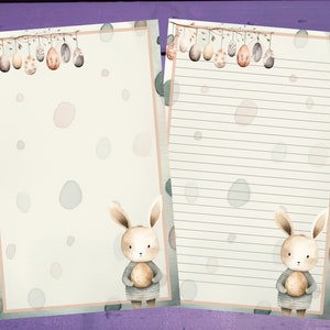 Pastel Carta de Páscoa Papel para escrita A5 Artigos de papelaria forrado/sem forro Penpal Suprimentos