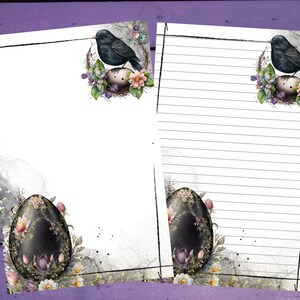 Carta gótica de Páscoa para escrever papel A5, artigos de papelaria forrados/sem forro, suprimentos para correspondência