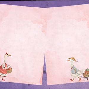 Papel para escrever letras Strawberry Geese A5 pautado/sem pautado, dupla face, suprimentos para amigos por correspondência