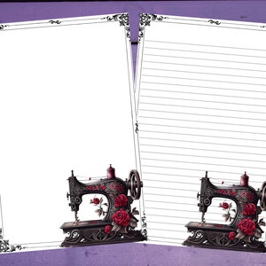 Papel de escrita de carta de costura vintage A5 Artigos de papelaria forrados/sem forro Penpal Suprimentos