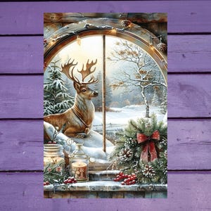 Carte postale Christmas View 10 x 15 cm/ 4'x6' in Stylos