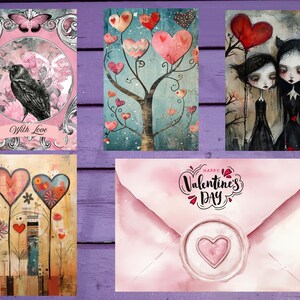 Valentine's Day Postcard Pack 2 - 10x15cm/4'x6' in Penpal Supplies