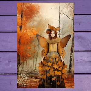 Fée d'automne 10 x 15 cm/4'x6' dans Stylos