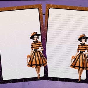 50s Halloween Fashion Letter Writing Paper A5 Artigos de papelaria forrado/sem forro Penpal Suprimentos