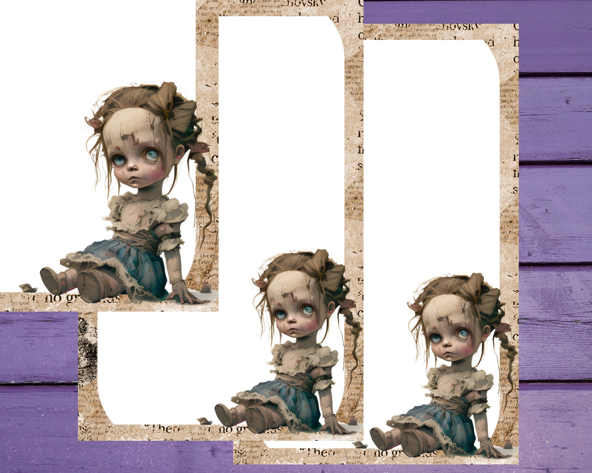 Doll Script Writing Broken Doll Letter Writing Paper - Etsy