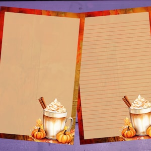 Papel de escrita de carta de chocolate quente outono A5 artigos de papelaria forrado/sem forro Penpal Suprimentos