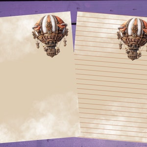 Balão de ar quente steampunk carta papel de escrita a5 artigos de papelaria forrado/sem forro penpal suprimentos