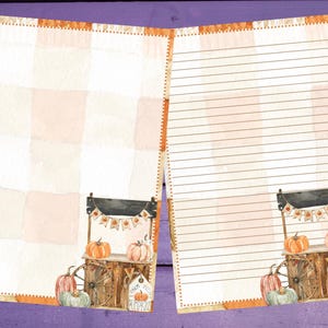 Papel de carta Pumpkin Stall A5 para escrever artigos de papelaria pautados/sem pautados para correspondência