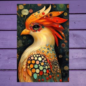 Carte postale Fancy Bird 10 x 15 cm/4'x6' in Stylos