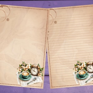 Papel de carta de café vintage A5 papelaria pautado/sem pautado suprimentos para amigos por correspondência
