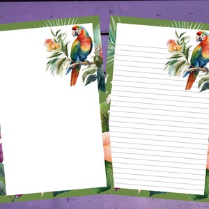 Papel de escrita de carta de papagaio A5 artigos de papelaria forrado/sem forro Penpal Suprimentos