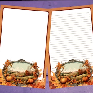 Papel de escrita de carta de outono emoldurado A5 artigos de papelaria forrado/sem forro Penpal Suprimentos