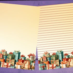 Presentes de Natal Carta para escrever papel A5 Artigos de papelaria forrados/sem forro Penpal Suprimentos