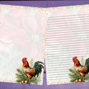 Carta de frango de Natal papel para escrita A5 artigos de papelaria forrado/sem forro suprimentos para correspondência