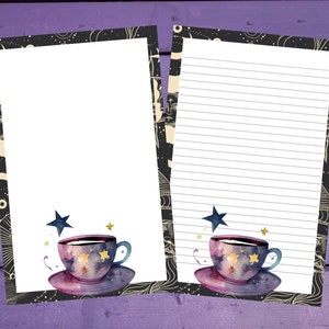 Celestial xícara de chá carta papel de escrita a5 artigos de papelaria forrado/sem forro penpal suprimentos