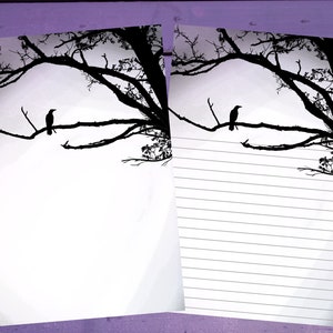 Árvore silhueta carta papel de escrita a5 artigos de papelaria forrado/sem forro penpal suprimentos