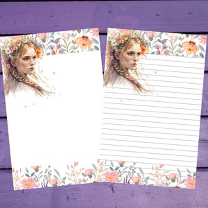 Primavera menina carta papel de escrita a5 forrado/sem forro artigos de papelaria penpal suprimentos