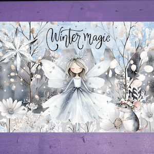 Carte postale Winter Magic 10 x 15 cm/ 4'x6' in Stylos