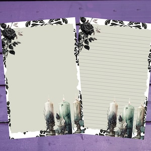 Papel de escrita de carta de vela gótica A5 artigos de papelaria forrados/sem forro Penpal Suprimentos