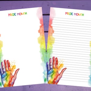 Carta do mês do orgulho, papel para escrita, papelaria A5 forrado/sem forro, suprimentos para correspondência