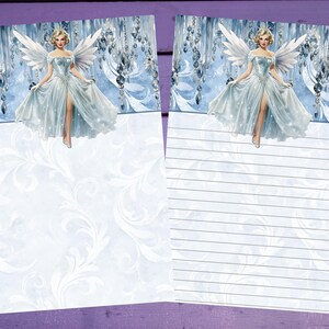 Papel de carta de inverno encantado A5 para papelaria pautado/sem pautado para correspondência