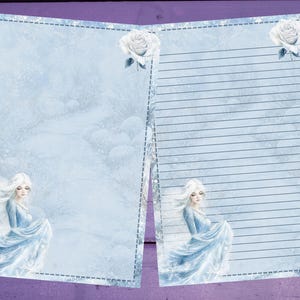 Papel de carta Frosty Beauty A5 para escrever cartas, pautado/sem pauta, suprimentos para amigos por correspondência